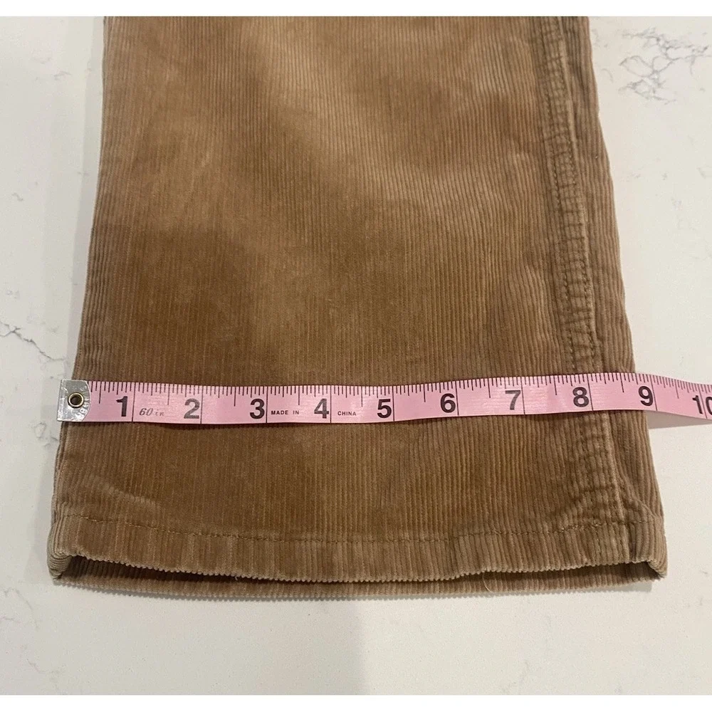 L.L.Bean Men's Corduroy Pants 35x32 Tan Brown Straight Leg Cotton Casual Classic